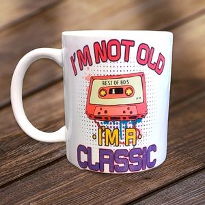 Cricut Classic Cassette Mug - White and Pink